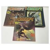 3 CREEPY MAGS 38. 53 & 75