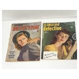 2 VINTAGE DETECTIVE MAGS SEE DESCRIPTION