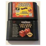 2 SEGA GENESIS GAMES ARCADE CLASSICS $ CAESAR'S