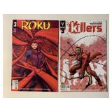 2 VALIANT COMICS KILLERS #3 & ROKU #3