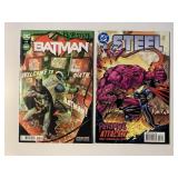 2 DC COMICS STEEL #28 & FEAR STATE BATMAN #113