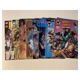 3 AP COMICS & 3 PC & 2 MALIBU COMICS SEER DESC.