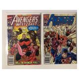2 MARVEL COMICS AVENGERS WEST COAST #73, 74