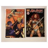 2 DYNAMITE COMICS RED SONJA #0 & ZORROW #16
