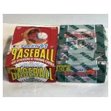 NOS 2 FLEER BASEBALL WAX PAC BOXES 1992/1991