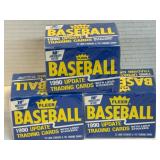 NOS 3 FLEER BASEBALL PACKS TRADING CARDS  1990