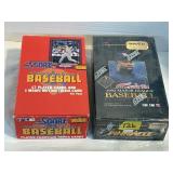 NOS 2 SCORE BASEBALL WAX PACK BOXES 1988/1992