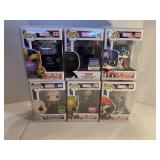 6 ASSORTED POP! BOBBLE-HEAD FIGURES BY FUNKO