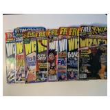 8 ASSORTED WIZARD COMICS MAGAZINES SEALED W/EXTRAS