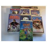 10 ASSORTED VHS MOVIES UNSEALED SEE DESC CLAM CASE
