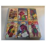 6 BARNEY VHS MOVIES UNSEALED SEE DESC.