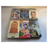 6 ASSORTED VHS MOVIES SEALED SEE DESC.