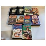 10 ASSORTED VHS MOVIES UNSEALED SEE DESC.
