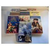 10 ASSORTED VHS MOVIES UNSEALED SEE DESC CLAM CASE