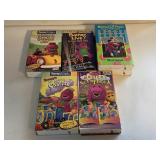 6 BARNEY VHS MOVIES UNSEALED SEE DESC.