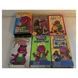 6 BARNEY VHS MOVIES UNSEALED SEE DESC.