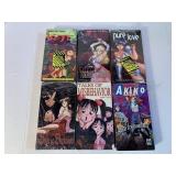 6 ANIME MANGA VHS TAPES ADULT WATCH SEE DESC.