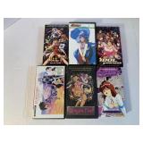 6 ANIME MANGA VHS TAPES ADULT WATCH SEE DESC.
