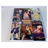 6 ANIME MANGA VHS TAPES ADULT WATCH SEE DESC.