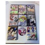9 ASSORTED ANIME MANGA DVD'S SEE DESC. ADULT WATCH