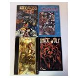 4 ASSORTED GRAPHIC NOVELS SEE DESC.