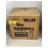 TOPPS BASEBALL RAK PAK CASE 981-88 3/24CT