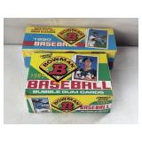 2 BOWMAN BASEBALL WAX PACKS 1989,1990