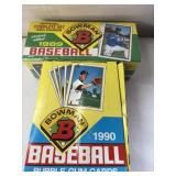2 BOWMAN BASEBALL WAX PACKS 1989,1990