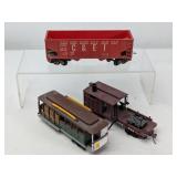 HO STREET CAR + HOPPER CAR
