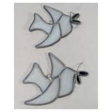 STAIN GLASS PEACE DOVES