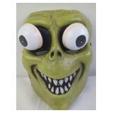 Green Alien-Themed Plastic Mask