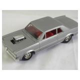 Diecast Silver Car Model with Red Interior