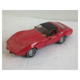 Red Diecast Model Corvette with Black Roof