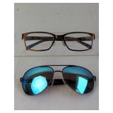Eyeglasses and Aviator Sunglasses