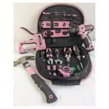 Workpro Pink Tool Set With Drill