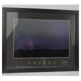 Framed 'Energy' Lightning Print