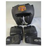 Titan Head Gear and Green Hill Gloves Set