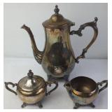 Silver-Plated Coffee Set, Three Pieces