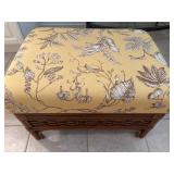 Woven Wood Storage Ottoman