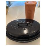 Enamel Roasting Pan + Clay Wine Cooler