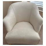 Upholstered Accent Chair With Pineapple Motif