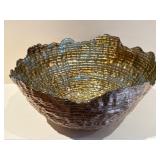 Handcrafted Metallic Ceramic Bowl