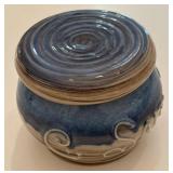 Handmade Blue Lidded Jar