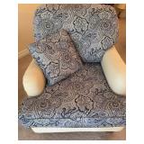 Armchair With Blue Paisley Cushion Covers