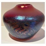 Iridescent Blown Glass Vase