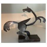 Cast Iron Sculpture Signed Jaro