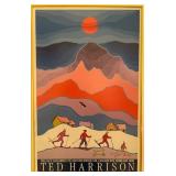 Ted Harrison Signed Ski Scene Lithograph