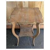 Wooden Side Table with Two Tiers