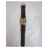Men's RCA Branded Wristwatch with Leather Strap