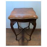 Carved Wooden Table with Cabriole Legs